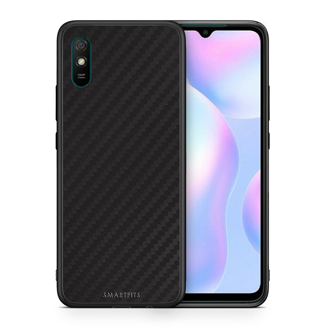 Θήκη Xiaomi Redmi 9A Carbon Black από τη Smartfits με σχέδιο στο πίσω μέρος και μαύρο περίβλημα | Xiaomi Redmi 9A Carbon Black case with colorful back and black bezels