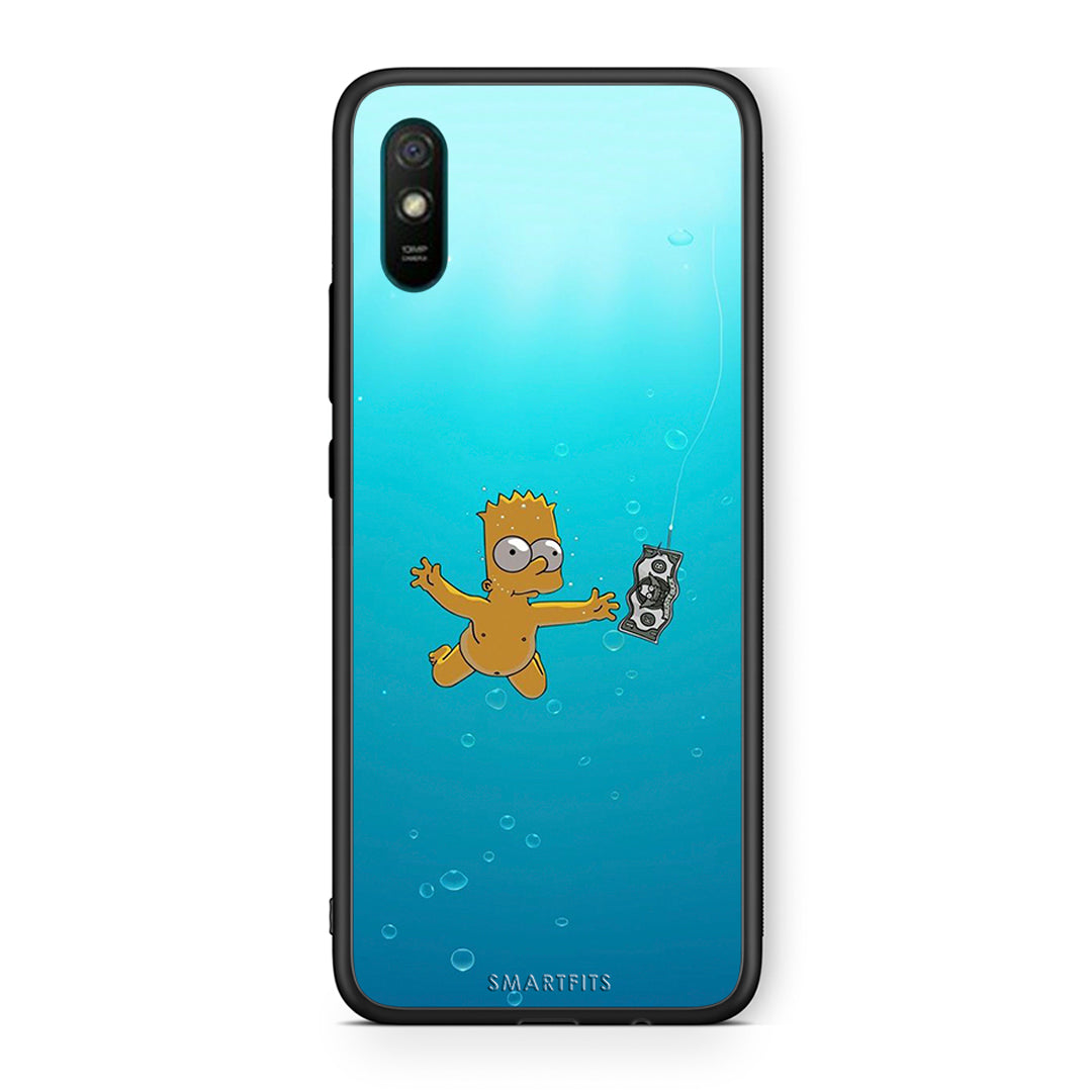 Xiaomi Redmi 9A Chasing Money θήκη από τη Smartfits με σχέδιο στο πίσω μέρος και μαύρο περίβλημα | Smartphone case with colorful back and black bezels by Smartfits