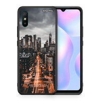 Thumbnail for Θήκη Xiaomi Redmi 9A City Lights από τη Smartfits με σχέδιο στο πίσω μέρος και μαύρο περίβλημα | Xiaomi Redmi 9A City Lights case with colorful back and black bezels