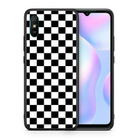 Thumbnail for Θήκη Xiaomi Redmi 9A Squares Geometric από τη Smartfits με σχέδιο στο πίσω μέρος και μαύρο περίβλημα | Xiaomi Redmi 9A Squares Geometric case with colorful back and black bezels