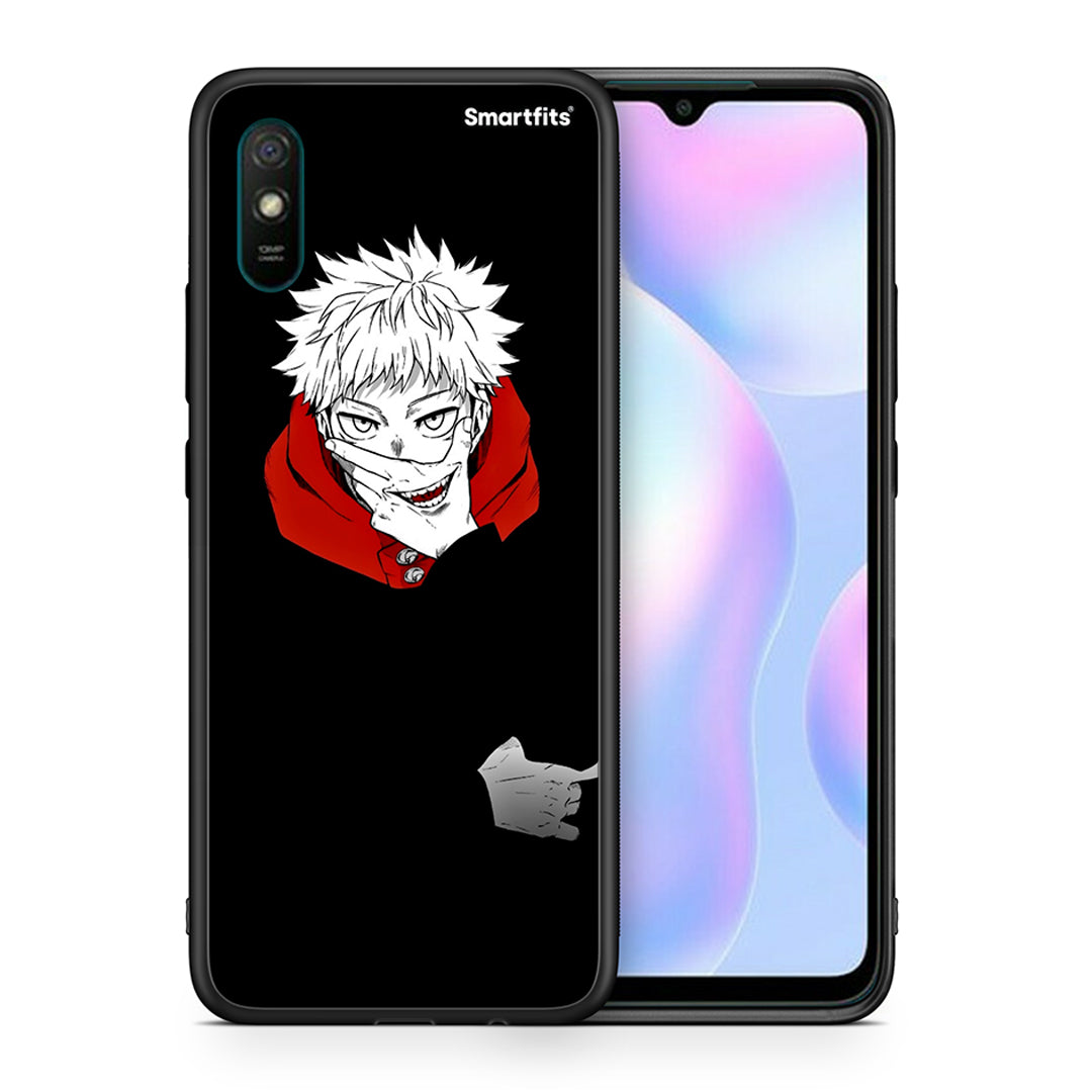 Θήκη Xiaomi Redmi 9A Itadori Anime από τη Smartfits με σχέδιο στο πίσω μέρος και μαύρο περίβλημα | Xiaomi Redmi 9A Itadori Anime case with colorful back and black bezels