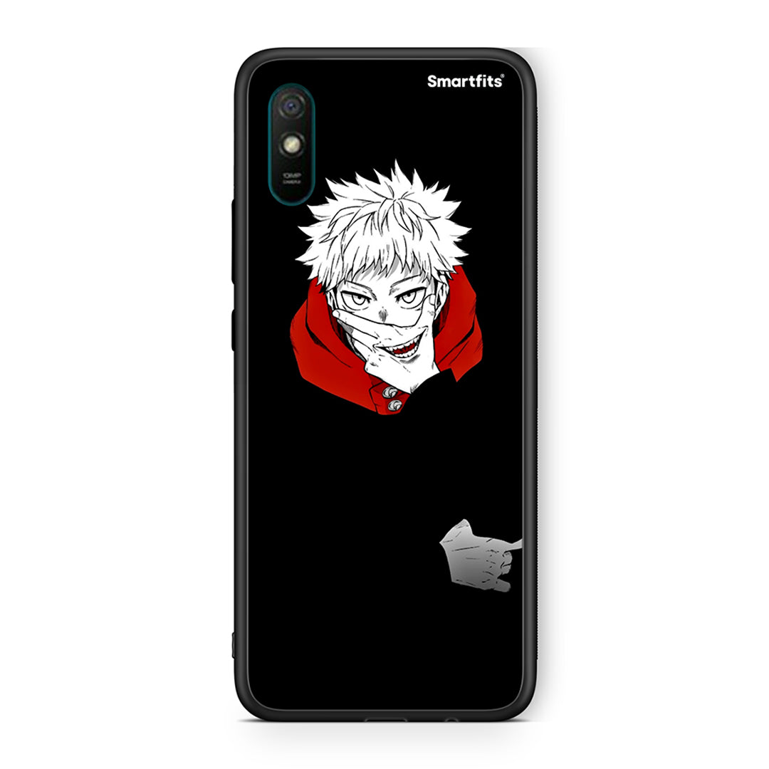 Xiaomi Redmi 9A Itadori Anime θήκη από τη Smartfits με σχέδιο στο πίσω μέρος και μαύρο περίβλημα | Smartphone case with colorful back and black bezels by Smartfits