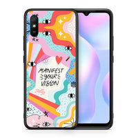Thumbnail for Θήκη Xiaomi Redmi 9A Manifest Your Vision από τη Smartfits με σχέδιο στο πίσω μέρος και μαύρο περίβλημα | Xiaomi Redmi 9A Manifest Your Vision case with colorful back and black bezels