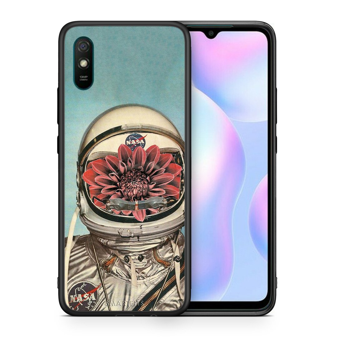 Θήκη Xiaomi Redmi 9A Nasa Bloom από τη Smartfits με σχέδιο στο πίσω μέρος και μαύρο περίβλημα | Xiaomi Redmi 9A Nasa Bloom case with colorful back and black bezels