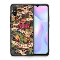 Thumbnail for Θήκη Xiaomi Redmi 9A Ninja Turtles από τη Smartfits με σχέδιο στο πίσω μέρος και μαύρο περίβλημα | Xiaomi Redmi 9A Ninja Turtles case with colorful back and black bezels