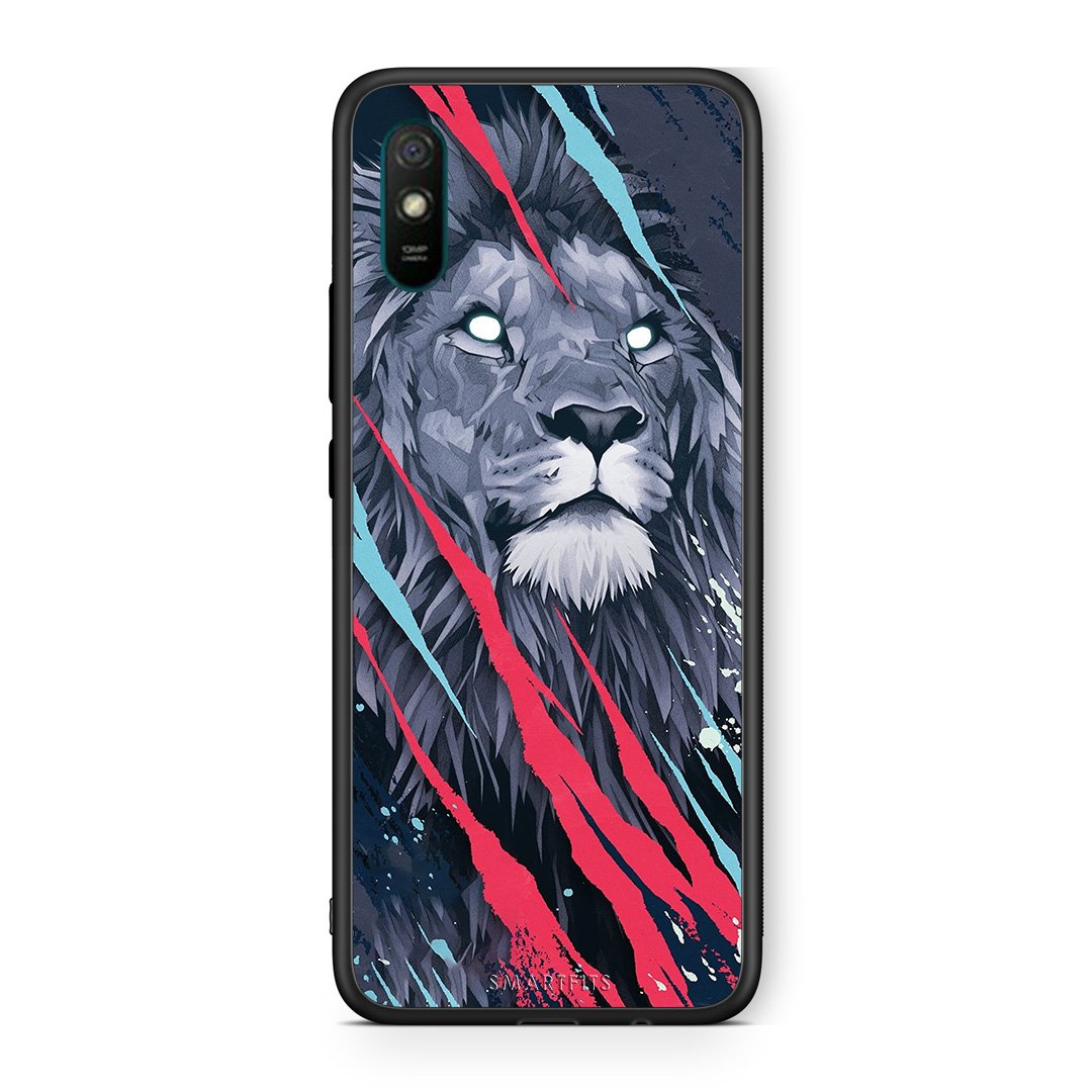 4 - Xiaomi Redmi 9A Lion Designer PopArt case, cover, bumper