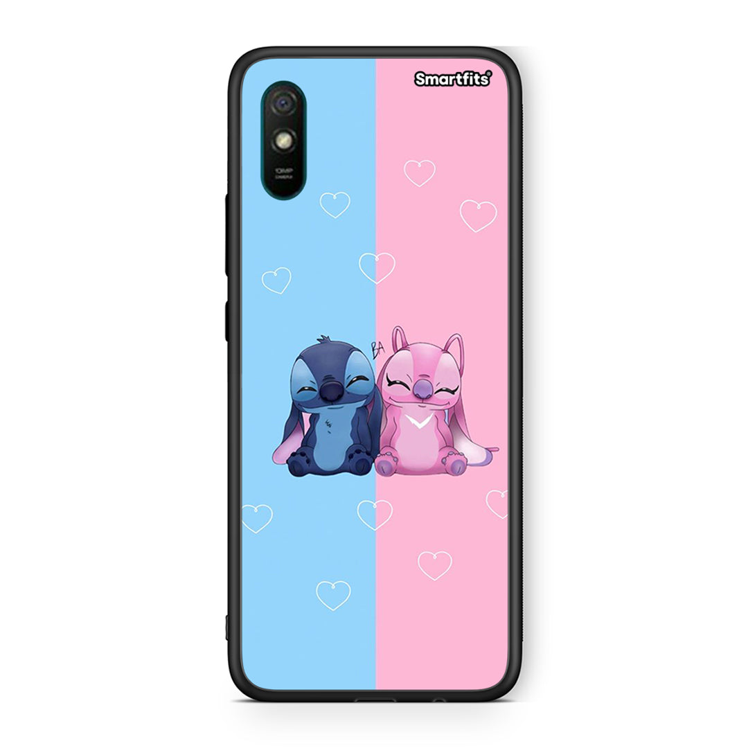 Xiaomi Redmi 9A Stitch And Angel θήκη από τη Smartfits με σχέδιο στο πίσω μέρος και μαύρο περίβλημα | Smartphone case with colorful back and black bezels by Smartfits