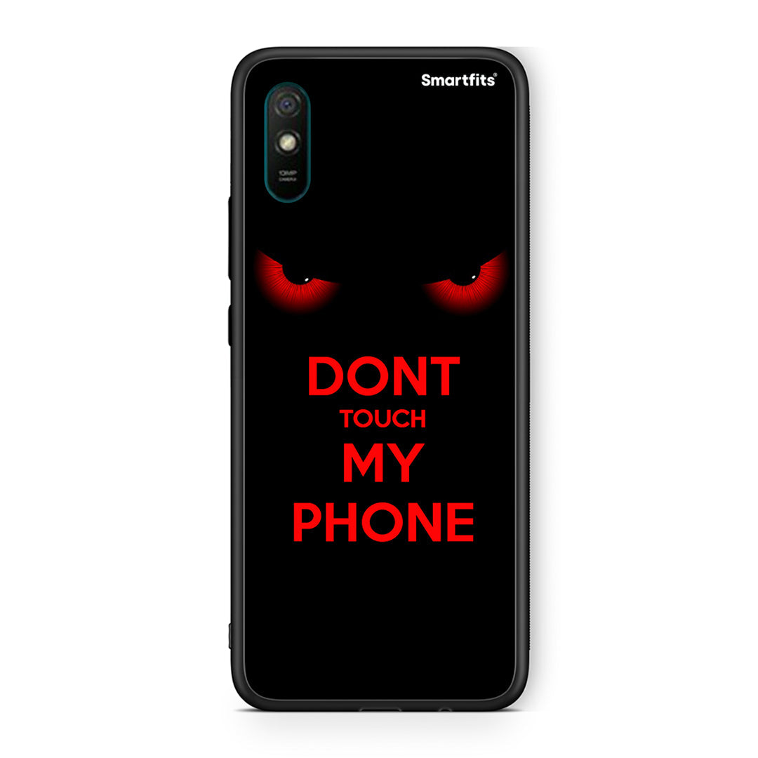 Xiaomi Redmi 9A Touch My Phone Θήκη από τη Smartfits με σχέδιο στο πίσω μέρος και μαύρο περίβλημα | Smartphone case with colorful back and black bezels by Smartfits