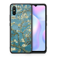 Thumbnail for Θήκη Xiaomi Redmi 9A White Blossoms από τη Smartfits με σχέδιο στο πίσω μέρος και μαύρο περίβλημα | Xiaomi Redmi 9A White Blossoms case with colorful back and black bezels