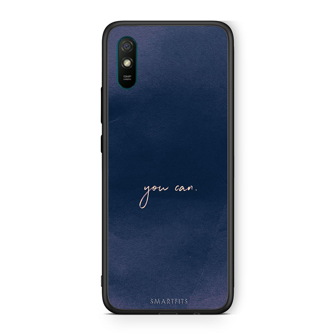 Xiaomi Redmi 9A You Can θήκη από τη Smartfits με σχέδιο στο πίσω μέρος και μαύρο περίβλημα | Smartphone case with colorful back and black bezels by Smartfits