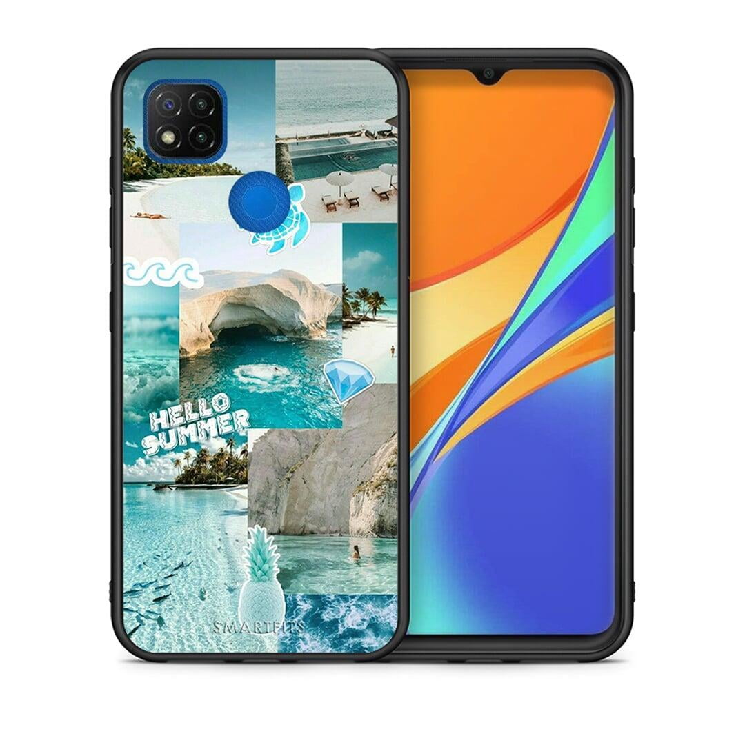 Θήκη Xiaomi Redmi 9C Aesthetic Summer από τη Smartfits με σχέδιο στο πίσω μέρος και μαύρο περίβλημα | Xiaomi Redmi 9C Aesthetic Summer case with colorful back and black bezels