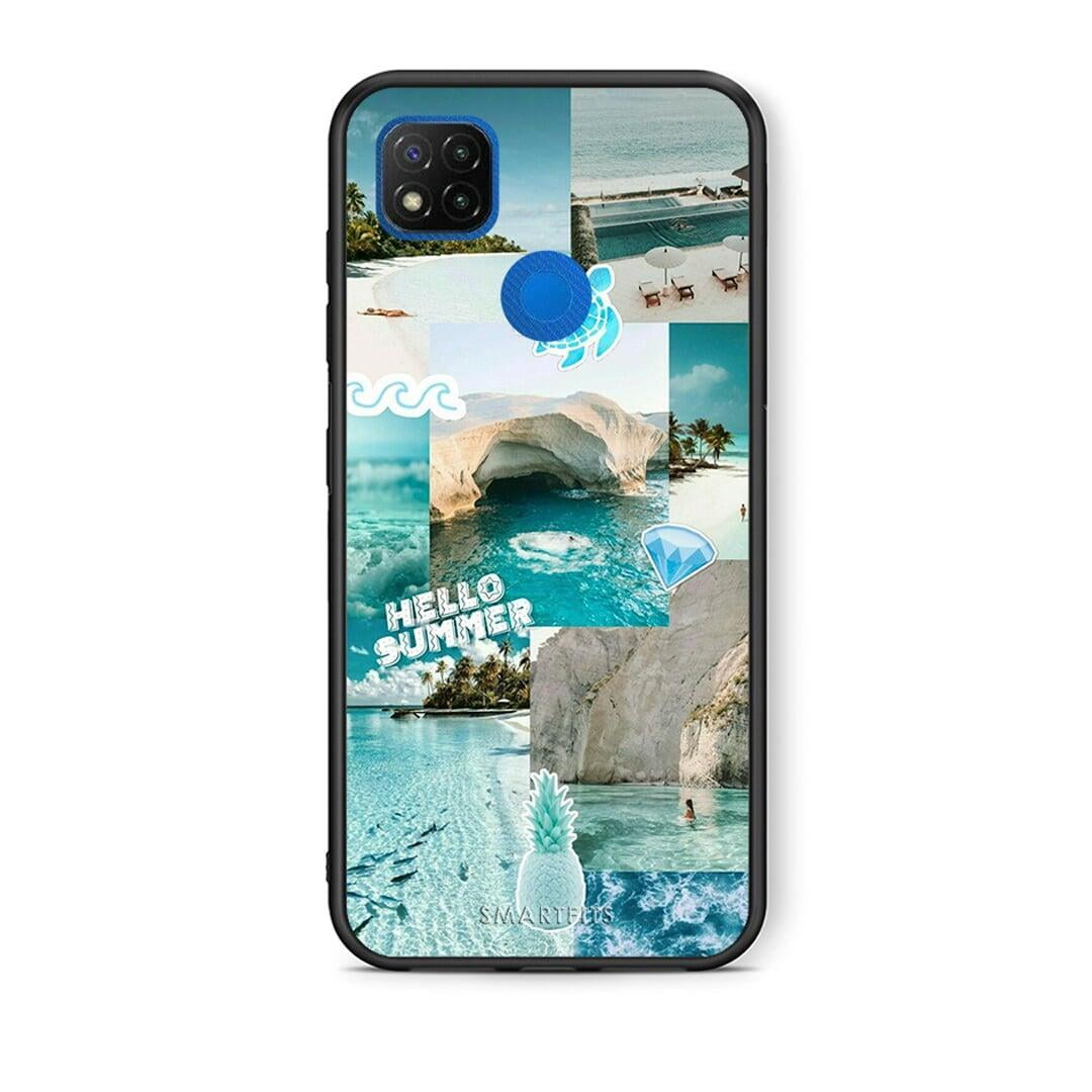 Θήκη Xiaomi Redmi 9C Aesthetic Summer από τη Smartfits με σχέδιο στο πίσω μέρος και μαύρο περίβλημα | Xiaomi Redmi 9C Aesthetic Summer case with colorful back and black bezels