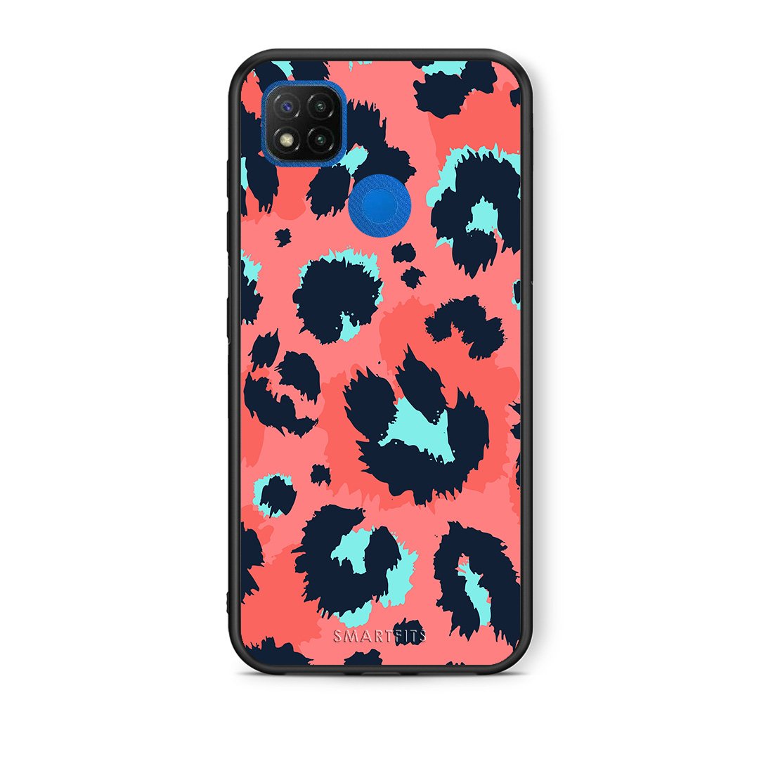 Θήκη Xiaomi Redmi 9C Pink Leopard Animal από τη Smartfits με σχέδιο στο πίσω μέρος και μαύρο περίβλημα | Xiaomi Redmi 9C Pink Leopard Animal case with colorful back and black bezels