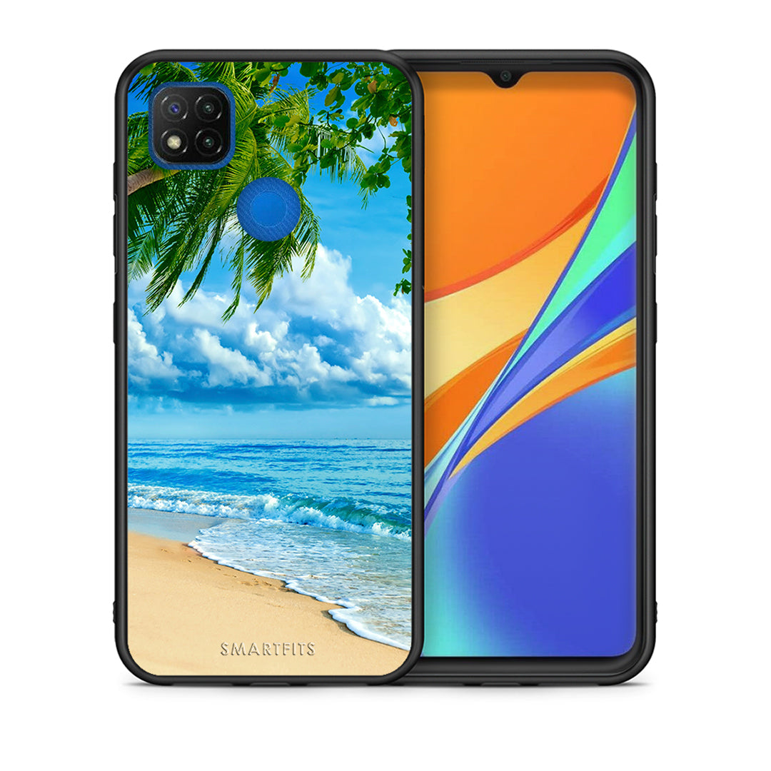 Θήκη Xiaomi Redmi 9C Beautiful Beach από τη Smartfits με σχέδιο στο πίσω μέρος και μαύρο περίβλημα | Xiaomi Redmi 9C Beautiful Beach case with colorful back and black bezels