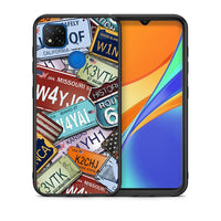 Thumbnail for Θήκη Xiaomi Redmi 9C Car Plates από τη Smartfits με σχέδιο στο πίσω μέρος και μαύρο περίβλημα | Xiaomi Redmi 9C Car Plates case with colorful back and black bezels