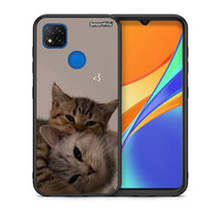 Thumbnail for Θήκη Xiaomi Redmi 9C Cats In Love από τη Smartfits με σχέδιο στο πίσω μέρος και μαύρο περίβλημα | Xiaomi Redmi 9C Cats In Love case with colorful back and black bezels