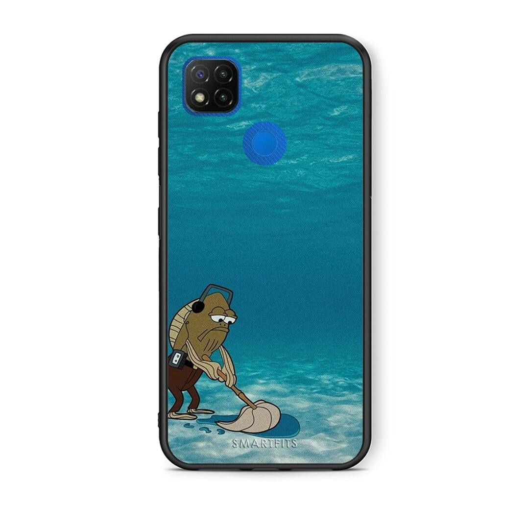 Θήκη Xiaomi Redmi 9C Clean The Ocean από τη Smartfits με σχέδιο στο πίσω μέρος και μαύρο περίβλημα | Xiaomi Redmi 9C Clean The Ocean case with colorful back and black bezels