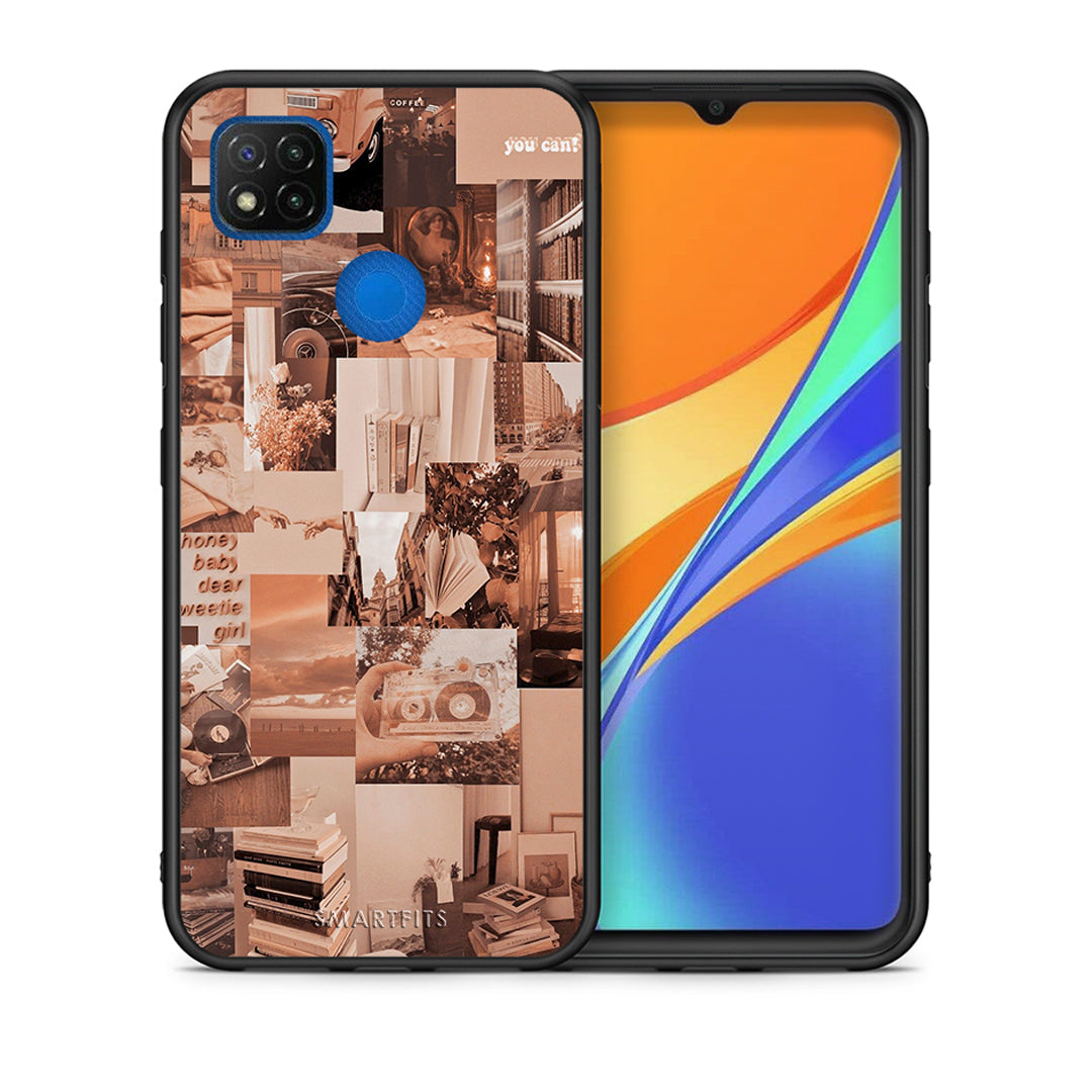 Θήκη Αγίου Βαλεντίνου Xiaomi Redmi 9C Collage You Can από τη Smartfits με σχέδιο στο πίσω μέρος και μαύρο περίβλημα | Xiaomi Redmi 9C Collage You Can case with colorful back and black bezels