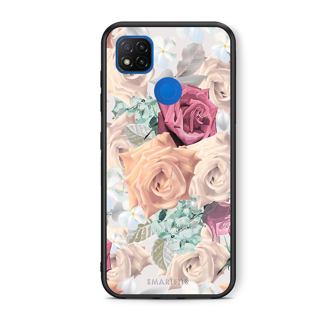 Θήκη Xiaomi Redmi 9C Bouquet Floral από τη Smartfits με σχέδιο στο πίσω μέρος και μαύρο περίβλημα | Xiaomi Redmi 9C Bouquet Floral case with colorful back and black bezels