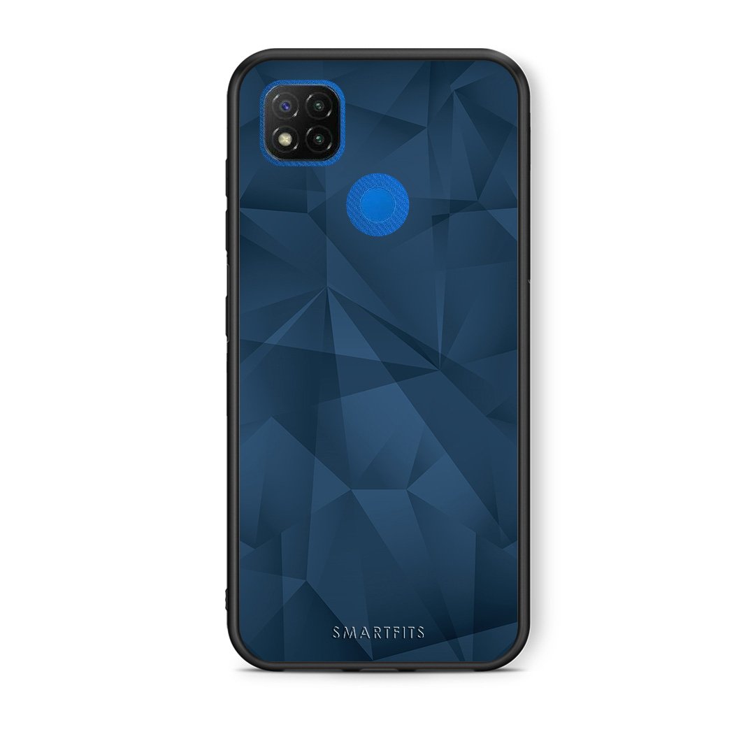 Θήκη Xiaomi Redmi 9C Blue Abstract Geometric από τη Smartfits με σχέδιο στο πίσω μέρος και μαύρο περίβλημα | Xiaomi Redmi 9C Blue Abstract Geometric case with colorful back and black bezels