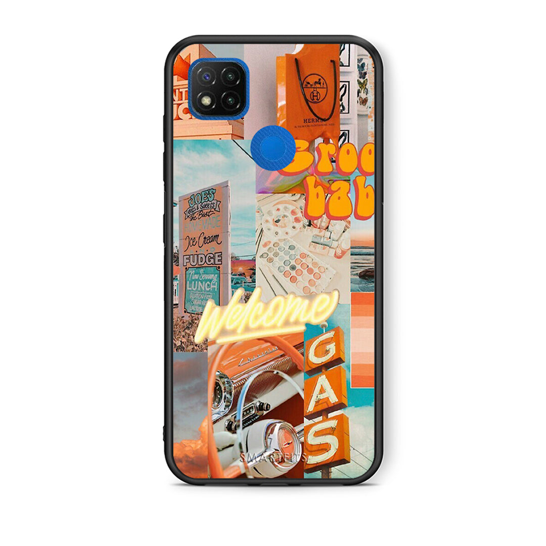 Θήκη Αγίου Βαλεντίνου Xiaomi Redmi 9C Groovy Babe από τη Smartfits με σχέδιο στο πίσω μέρος και μαύρο περίβλημα | Xiaomi Redmi 9C Groovy Babe case with colorful back and black bezels