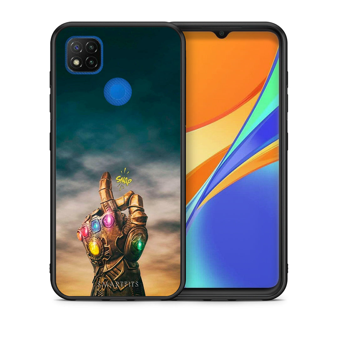 Θήκη Xiaomi Redmi 9C Infinity Snap από τη Smartfits με σχέδιο στο πίσω μέρος και μαύρο περίβλημα | Xiaomi Redmi 9C Infinity Snap case with colorful back and black bezels