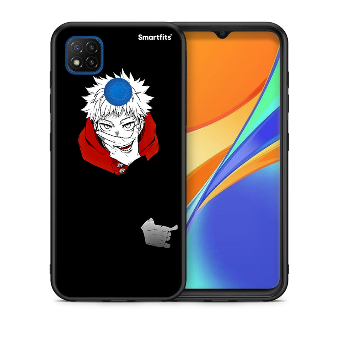 Θήκη Xiaomi Redmi 9C Itadori Anime από τη Smartfits με σχέδιο στο πίσω μέρος και μαύρο περίβλημα | Xiaomi Redmi 9C Itadori Anime case with colorful back and black bezels