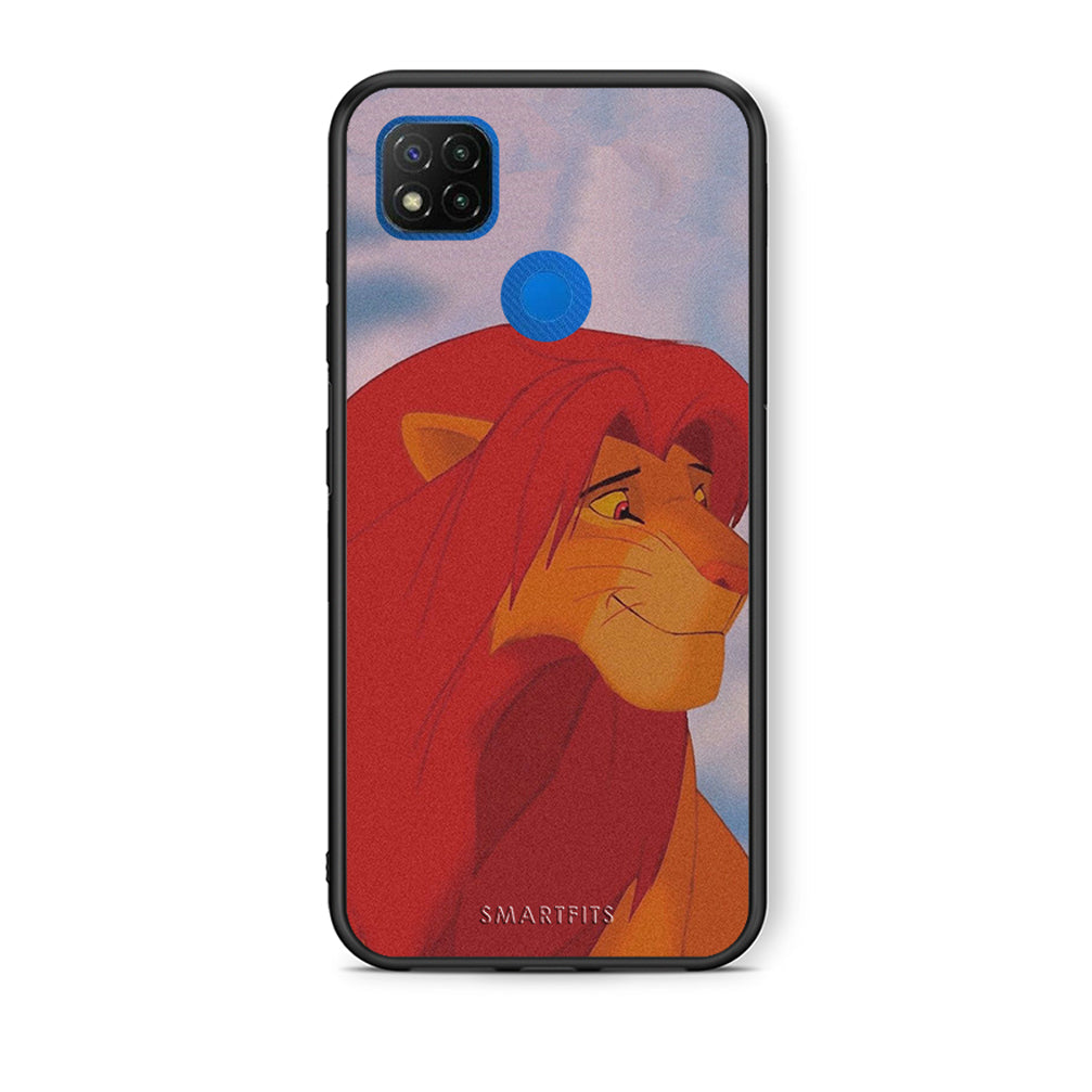 Θήκη Αγίου Βαλεντίνου Xiaomi Redmi 9C Lion Love 1 από τη Smartfits με σχέδιο στο πίσω μέρος και μαύρο περίβλημα | Xiaomi Redmi 9C Lion Love 1 case with colorful back and black bezels