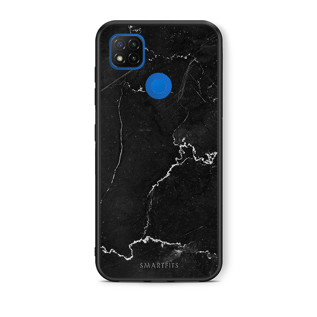 Θήκη Xiaomi Redmi 9C Marble Black από τη Smartfits με σχέδιο στο πίσω μέρος και μαύρο περίβλημα | Xiaomi Redmi 9C Marble Black case with colorful back and black bezels