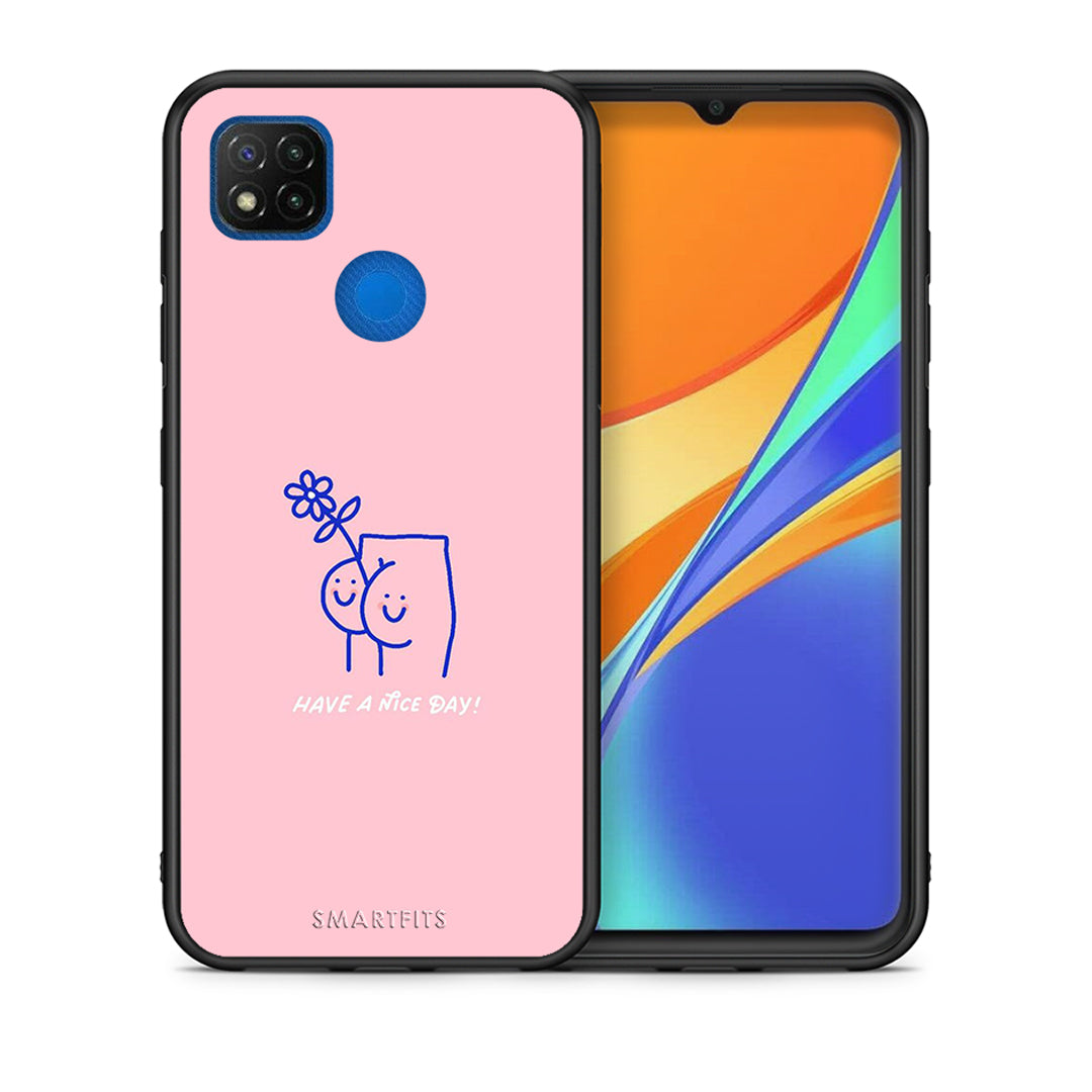 Θήκη Xiaomi Redmi 9C Nice Day από τη Smartfits με σχέδιο στο πίσω μέρος και μαύρο περίβλημα | Xiaomi Redmi 9C Nice Day case with colorful back and black bezels