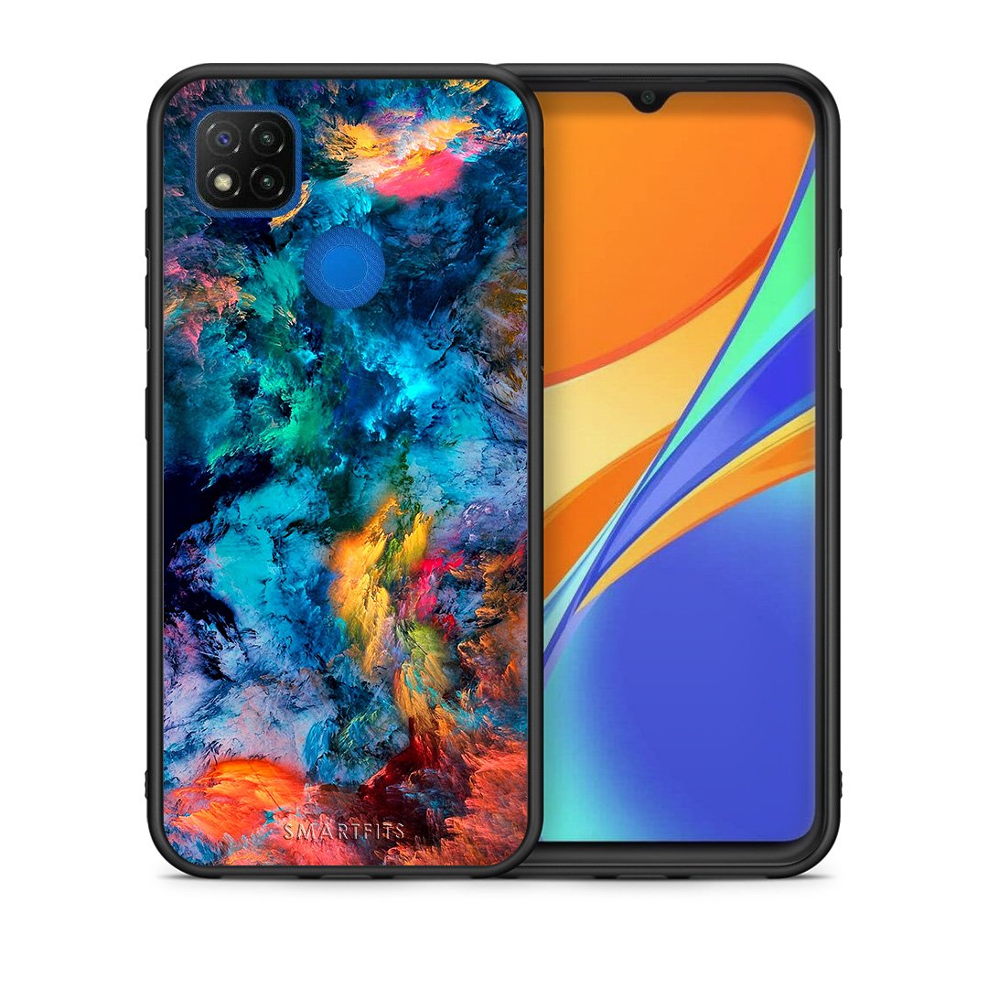 Θήκη Xiaomi Redmi 9C Crayola Paint από τη Smartfits με σχέδιο στο πίσω μέρος και μαύρο περίβλημα | Xiaomi Redmi 9C Crayola Paint case with colorful back and black bezels