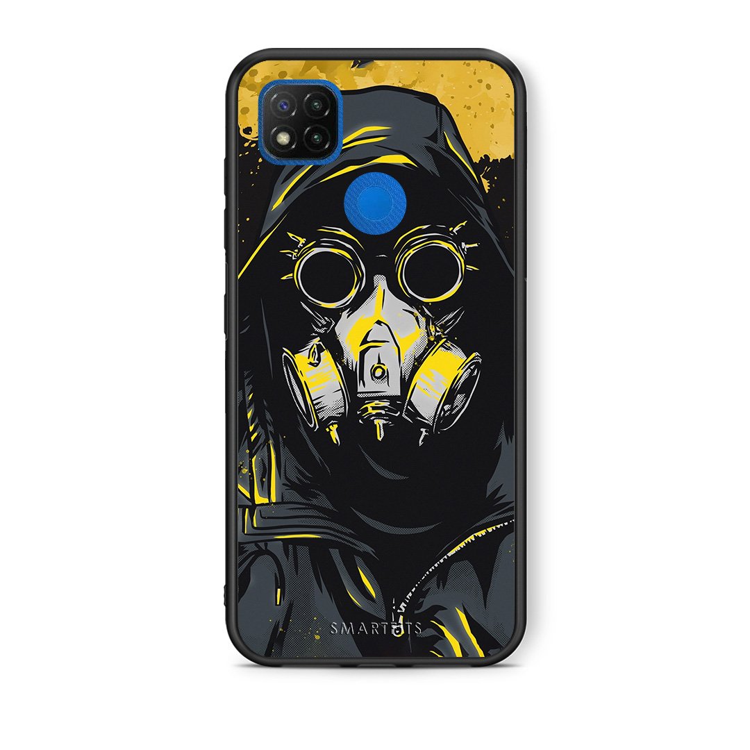 Θήκη Xiaomi Redmi 9C Mask PopArt από τη Smartfits με σχέδιο στο πίσω μέρος και μαύρο περίβλημα | Xiaomi Redmi 9C Mask PopArt case with colorful back and black bezels