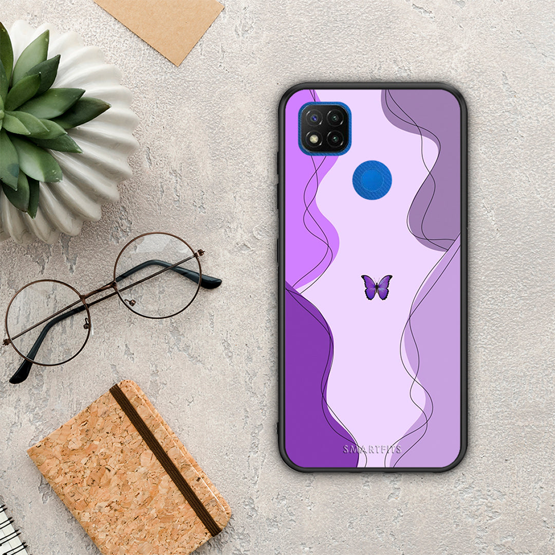 Purple Mariposa - Xiaomi Redmi 9C case