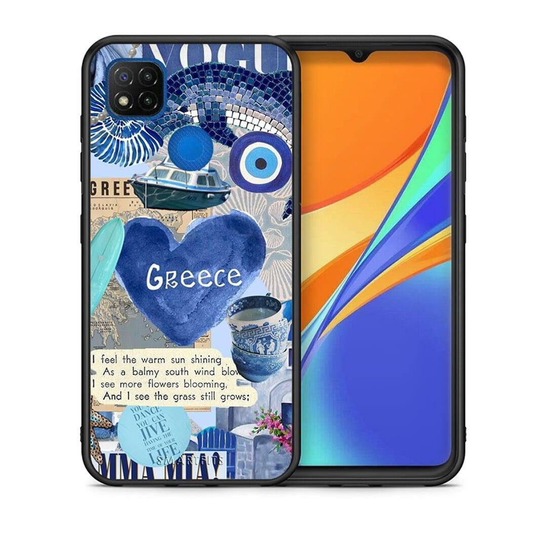 Θήκη Xiaomi Redmi 9C Summer In Greece από τη Smartfits με σχέδιο στο πίσω μέρος και μαύρο περίβλημα | Xiaomi Redmi 9C Summer In Greece case with colorful back and black bezels