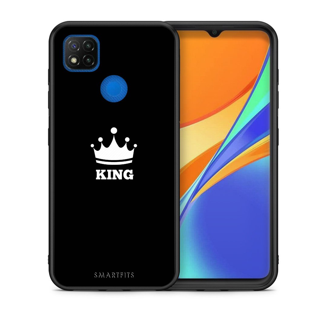 Θήκη Xiaomi Redmi 9C King Valentine από τη Smartfits με σχέδιο στο πίσω μέρος και μαύρο περίβλημα | Xiaomi Redmi 9C King Valentine case with colorful back and black bezels