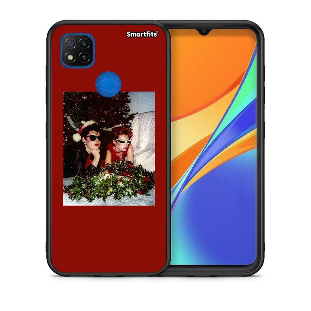 Θήκη Xiaomi Redmi 9C Waiting For Xmas από τη Smartfits με σχέδιο στο πίσω μέρος και μαύρο περίβλημα | Xiaomi Redmi 9C Waiting For Xmas case with colorful back and black bezels