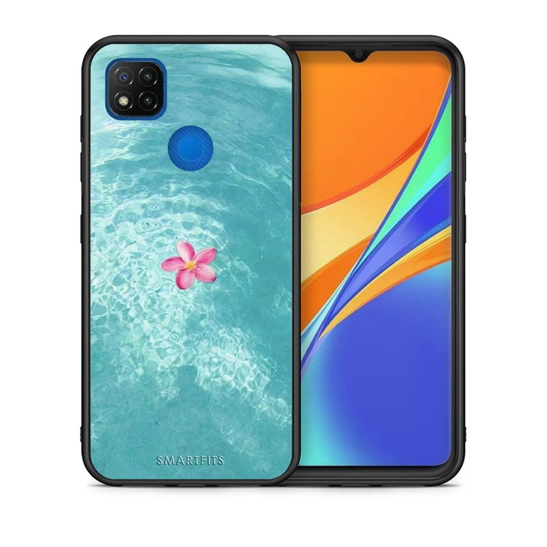 Θήκη Xiaomi Redmi 9C Water Flower από τη Smartfits με σχέδιο στο πίσω μέρος και μαύρο περίβλημα | Xiaomi Redmi 9C Water Flower case with colorful back and black bezels