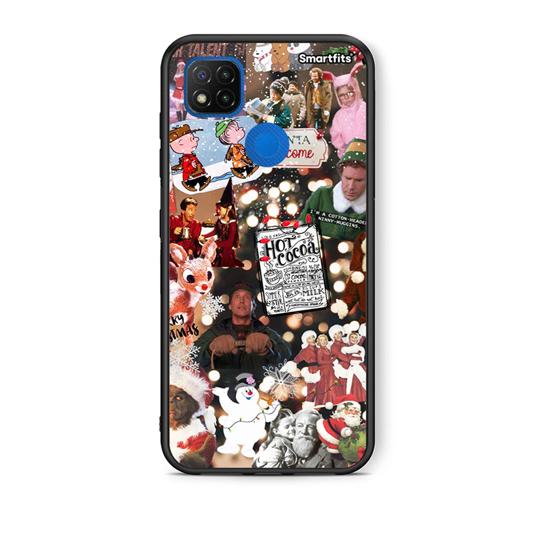 Θήκη Xiaomi Redmi 9C Xmas Movies από τη Smartfits με σχέδιο στο πίσω μέρος και μαύρο περίβλημα | Xiaomi Redmi 9C Xmas Movies case with colorful back and black bezels