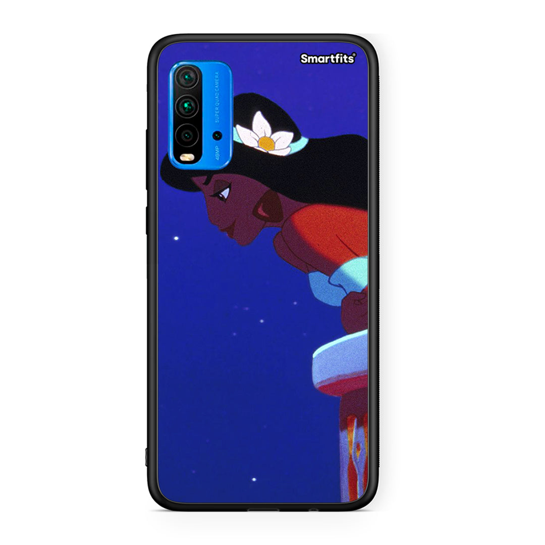 Xiaomi Redmi 9T Alladin And Jasmine Love 2 θήκη από τη Smartfits με σχέδιο στο πίσω μέρος και μαύρο περίβλημα | Smartphone case with colorful back and black bezels by Smartfits