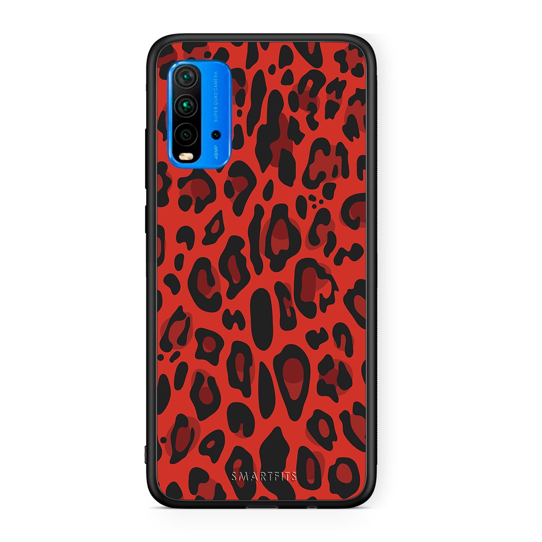 4 - Xiaomi Poco M3 Red Leopard Animal case, cover, bumper