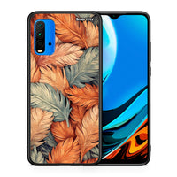 Thumbnail for Θήκη Xiaomi Redmi 9T Autumn Leaves από τη Smartfits με σχέδιο στο πίσω μέρος και μαύρο περίβλημα | Xiaomi Redmi 9T Autumn Leaves case with colorful back and black bezels