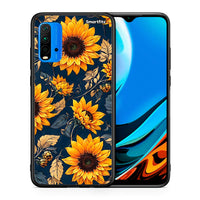 Thumbnail for Θήκη Xiaomi Poco M3 Autumn Sunflowers από τη Smartfits με σχέδιο στο πίσω μέρος και μαύρο περίβλημα | Xiaomi Poco M3 Autumn Sunflowers case with colorful back and black bezels