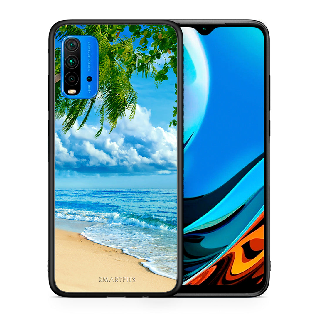 Θήκη Xiaomi Redmi 9T Beautiful Beach από τη Smartfits με σχέδιο στο πίσω μέρος και μαύρο περίβλημα | Xiaomi Redmi 9T Beautiful Beach case with colorful back and black bezels