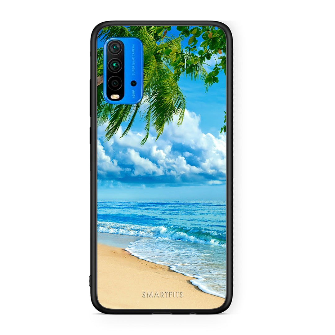 Xiaomi Redmi 9T Beautiful Beach θήκη από τη Smartfits με σχέδιο στο πίσω μέρος και μαύρο περίβλημα | Smartphone case with colorful back and black bezels by Smartfits