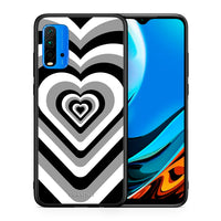 Thumbnail for Θήκη Xiaomi Redmi 9T Black Hearts από τη Smartfits με σχέδιο στο πίσω μέρος και μαύρο περίβλημα | Xiaomi Redmi 9T Black Hearts case with colorful back and black bezels