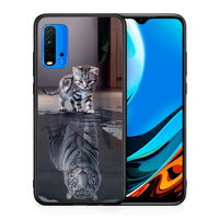 Thumbnail for Θήκη Xiaomi Poco M3 Tiger Cute από τη Smartfits με σχέδιο στο πίσω μέρος και μαύρο περίβλημα | Xiaomi Poco M3 Tiger Cute case with colorful back and black bezels