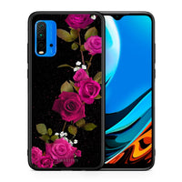 Thumbnail for Θήκη Xiaomi Redmi 9T Red Roses Flower από τη Smartfits με σχέδιο στο πίσω μέρος και μαύρο περίβλημα | Xiaomi Redmi 9T Red Roses Flower case with colorful back and black bezels