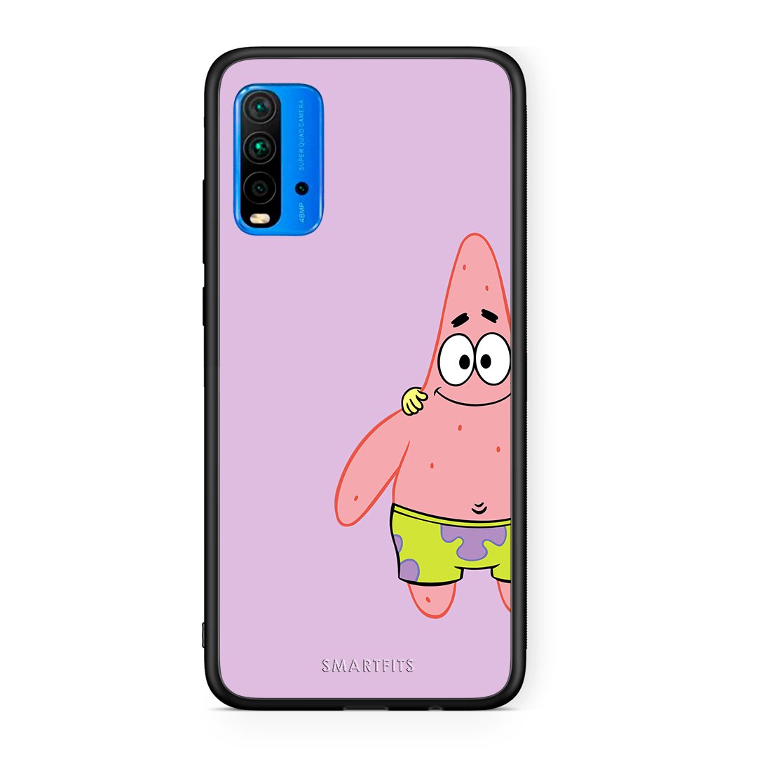 Xiaomi Poco M3  Friends Patrick θήκη από τη Smartfits με σχέδιο στο πίσω μέρος και μαύρο περίβλημα | Smartphone case with colorful back and black bezels by Smartfits