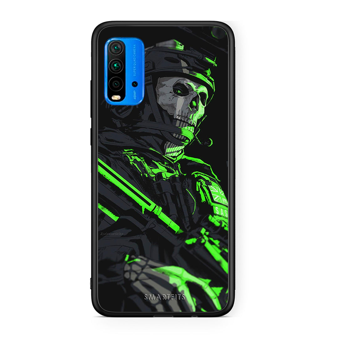 Xiaomi Poco M3 Green Soldier Θήκη Αγίου Βαλεντίνου από τη Smartfits με σχέδιο στο πίσω μέρος και μαύρο περίβλημα | Smartphone case with colorful back and black bezels by Smartfits