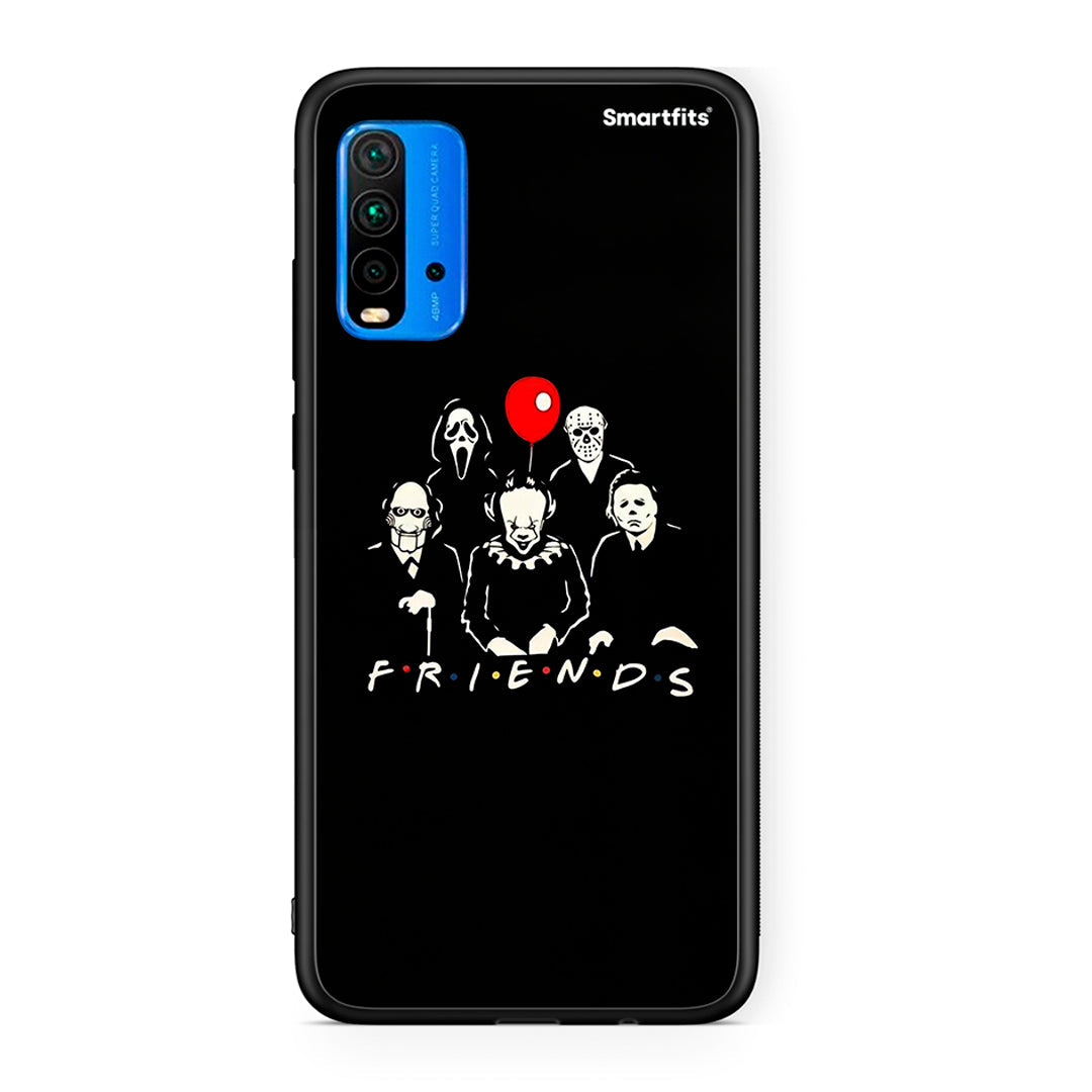 Xiaomi Redmi 9T Halloween Friends Θήκη από τη Smartfits με σχέδιο στο πίσω μέρος και μαύρο περίβλημα | Smartphone case with colorful back and black bezels by Smartfits